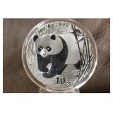 2002 1oz Pure .999 Silver Panda