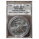 2018 MS70 1oz .999 Silver Eagle