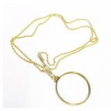 14K Chain & 14K Gold Pendant/Coin Holder    5.3g