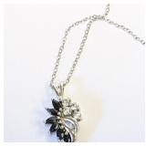 .925 Silver & Sapphire Necklace     2.7g