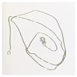 .925 Silver Rhodium Box Chain  18"     A