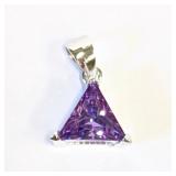 .925 Silver Amethyst Pendant 11mm    R