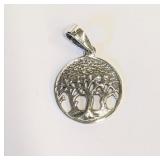 .925 Silver Plain Round Tree Of Life     R