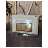 22kt Gold Commemorative Bank Note