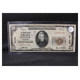 1929 $20 Superior WI Brown Seal Bank Note