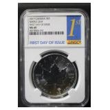 2017 MS69 1oz .9999 Pure Silver Maple Leaf