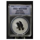 2006 MS70 1oz .999 Pure Silver Kookaburra