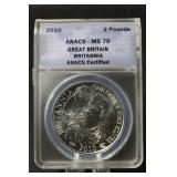 2010 MS70 1oz .999 Pure Silver Britannia