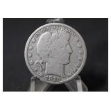 1915-D Barber Silver Half Dollar Better Date