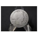 1892 Barber Silver Quarter First Year