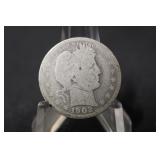 1902 Barber Silver Quarter