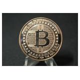 1oz .999 Bitcoin Solid Copper Coin