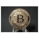 1oz .999 Bitcoin Solid Copper Coin