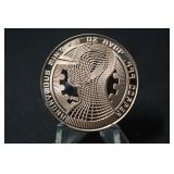 1oz .999 Bitcoin Solid Copper Coin