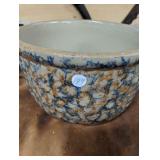 Vintage Spongeware Mixing Bowl