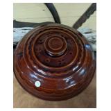 Har-crest Oven Proof Stoneware Brown Glaze Lid