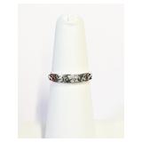 .925 Silver Band Ring Sz 6   H