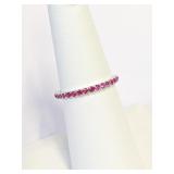 .925 Silver Eternity Band Sz 7   R
