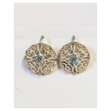 .925 Silver Vintage Screwback Earrings   4.1g  A