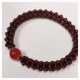 Silver Garnet Bracelet