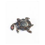 Black Turtle Prin With Red  Crystal Eye