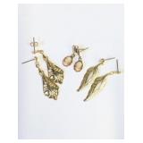 Three Pair of Pierce Earrings