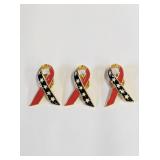 Three American Lapel Pins