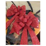 Two Lighted Christmas Bows