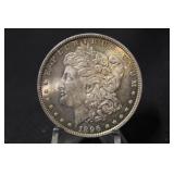 1896 Uncirculated Morgan Silver Dollar GEM Toned