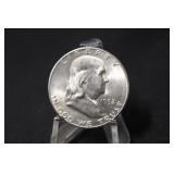 1952-S Uncirculated Franklin Silver Half Dollar