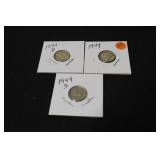 Lot of 3 Silver Mercury Dimes