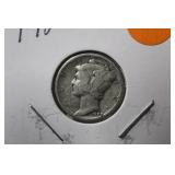 1929 Silver Mercury dime
