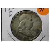 1948-D Silver Franklin Half Dollar First Year
