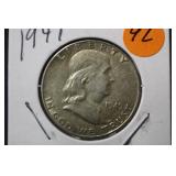 1949 Franklin Silver Half Dollar