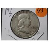 1949-S Franklin Silver Half Dollar