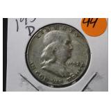 1952-D Franklin Silver Half Dollar