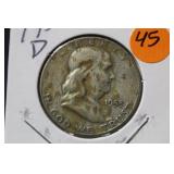 1953-D Franklin Silver Half Dollar