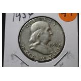 1956 Silver Franklin Half Dollar