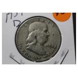 1954-D Franklin Silver Half Dollar
