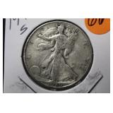 1940-S Walking Liberty Silver Half Dollar
