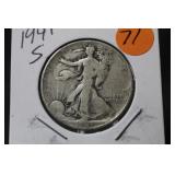 1941-S Walking Liberty Silver Half Dollar