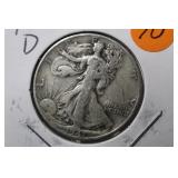 1941-D Walking Liberty Silver Half Dollar
