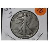 1944-S Walking Liberty Silver Half Dollar