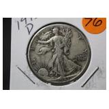 1943-D Walking Liberty Silver Half Dollar