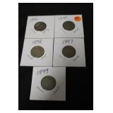 Lot of 5 Liberty Head V-Nickels