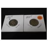 1925 Buffalo Nickels