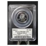 2002-S Indiana Silver State Quarter PR69