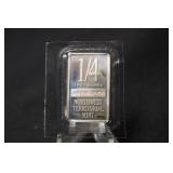 1/4 oz .999 Pure Silver Bar