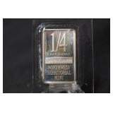 1/4 oz .999 Pure Silver Bar