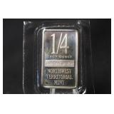 1/4 oz .999 Pure Silver Bar